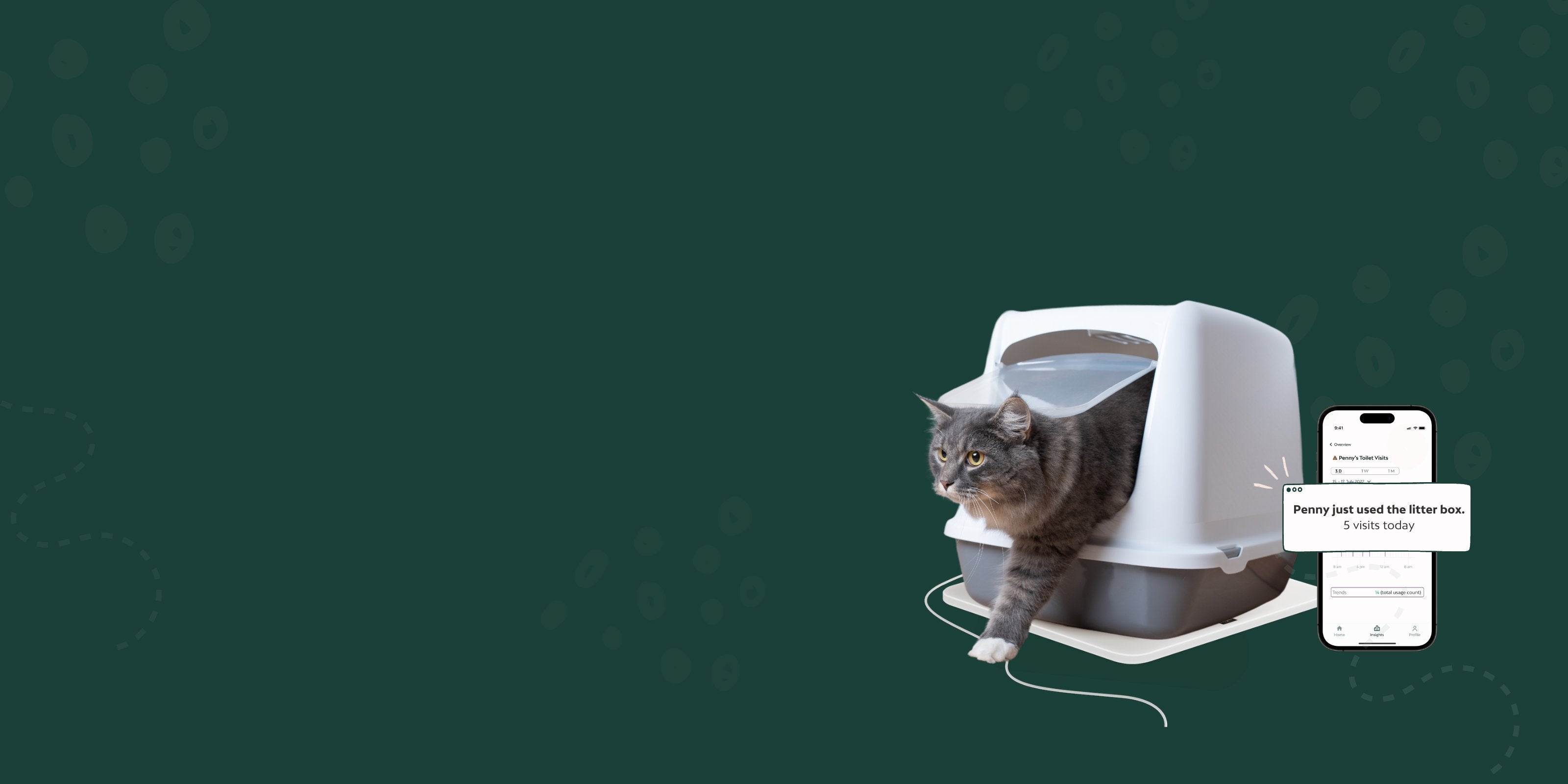 Katzenklo mit Feniska Base und App